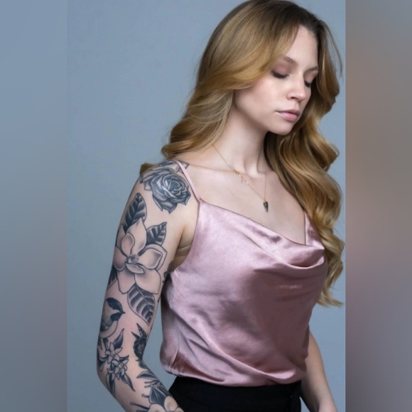 NWT Light Pink Satin Cami - Picture 3 of 7